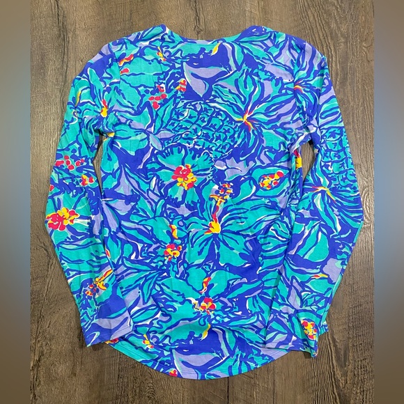 LILLY PULITZER Arielle Mai Tai Long Sleeve Top - Picture 3 of 5